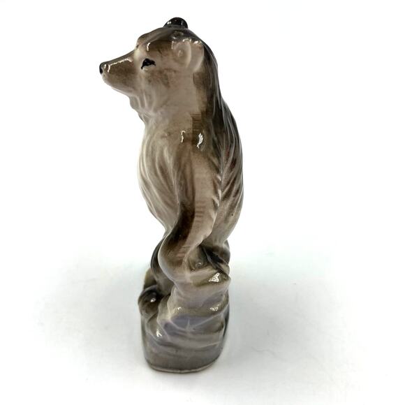 Antique Vintage Glen Oak Park Zoo Porcelain Bear Japan Made MCM CHIPPED Ear - Picture 6 of 9